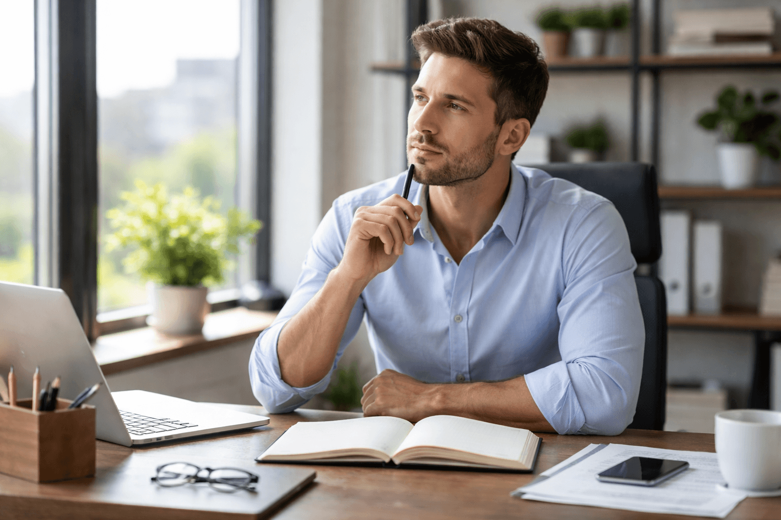 business owner reflecting on beliefs and mindset