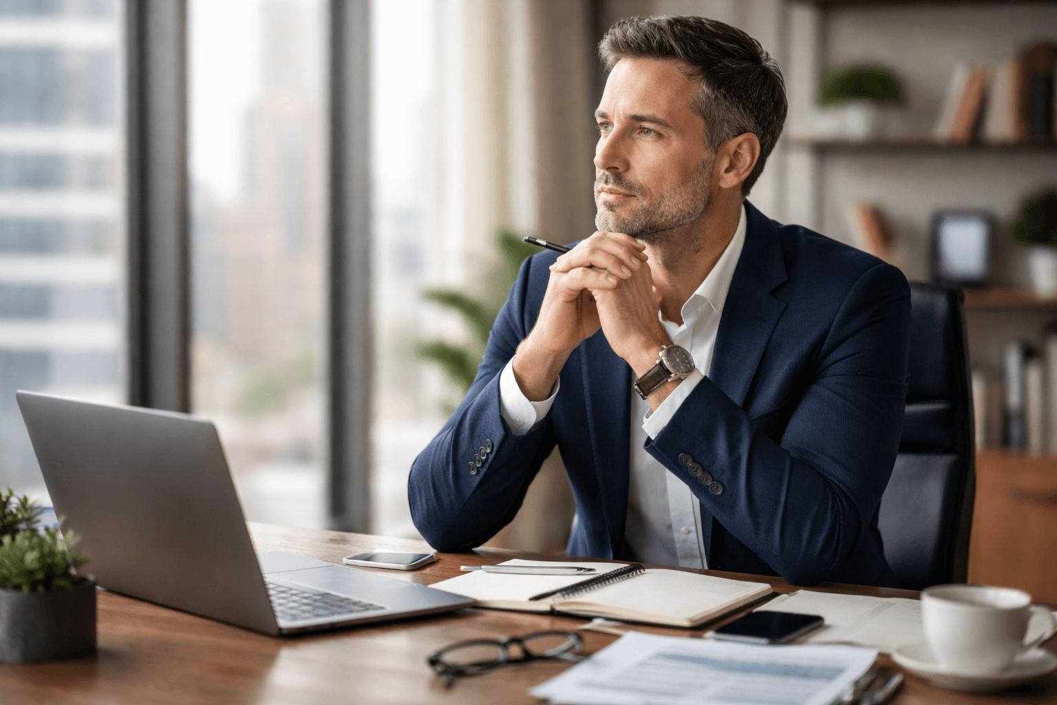 Business owner reflecting on fear and decision-making