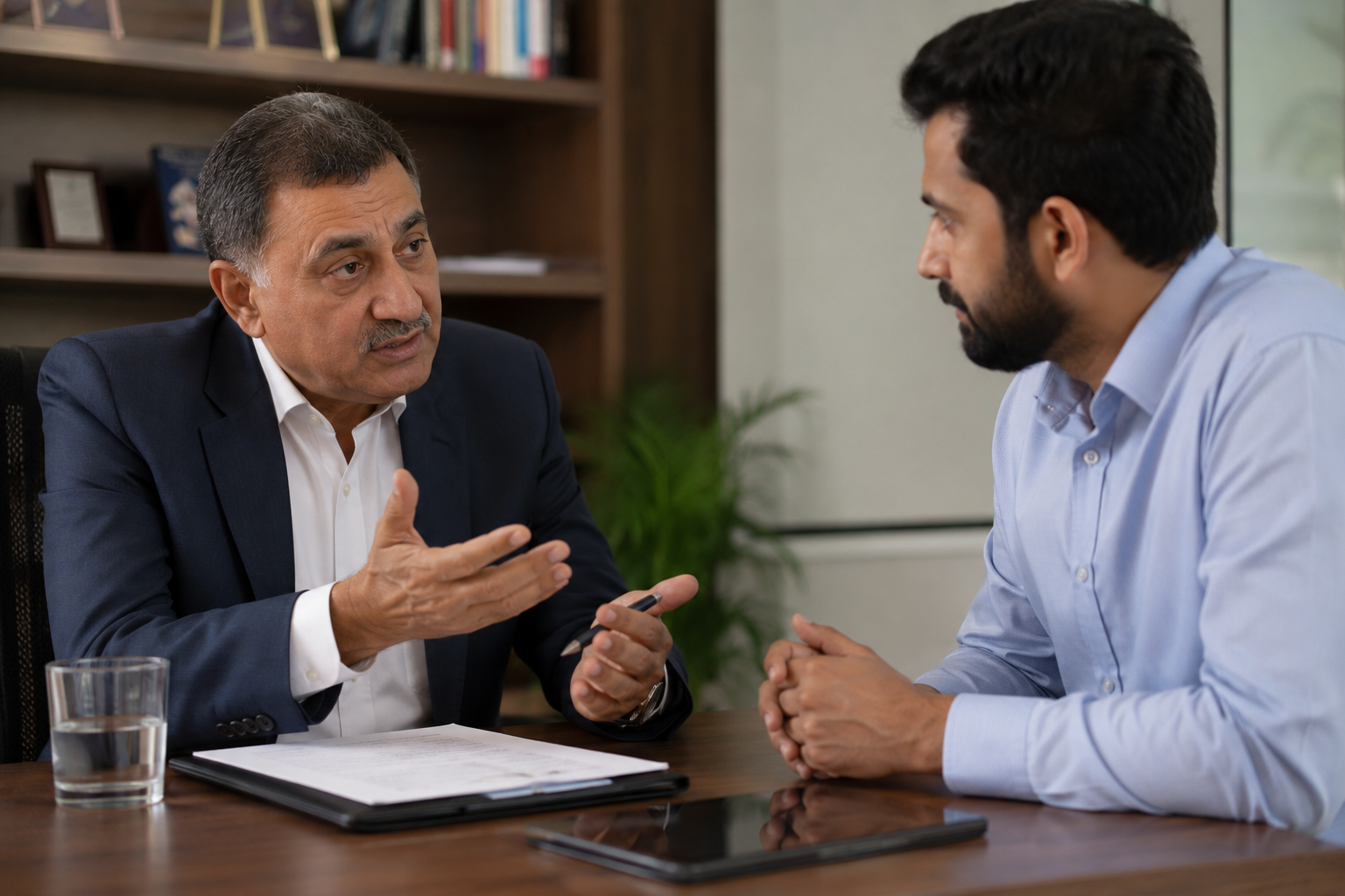 Business mentor meeting with SME owner