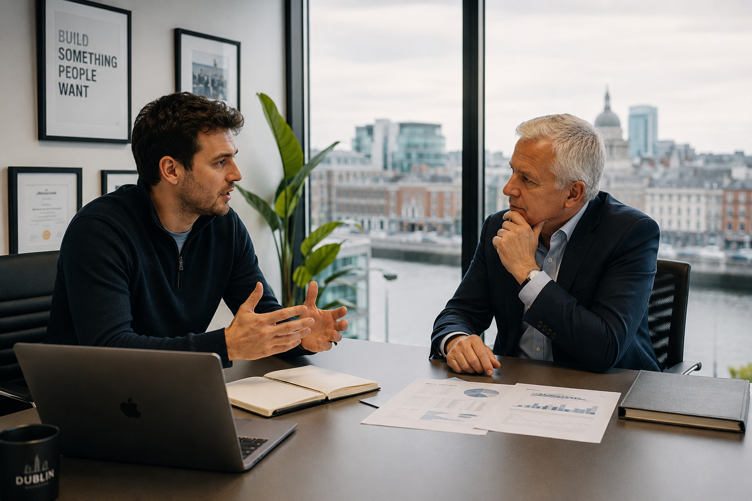 Business mentor meeting founder in Dublin