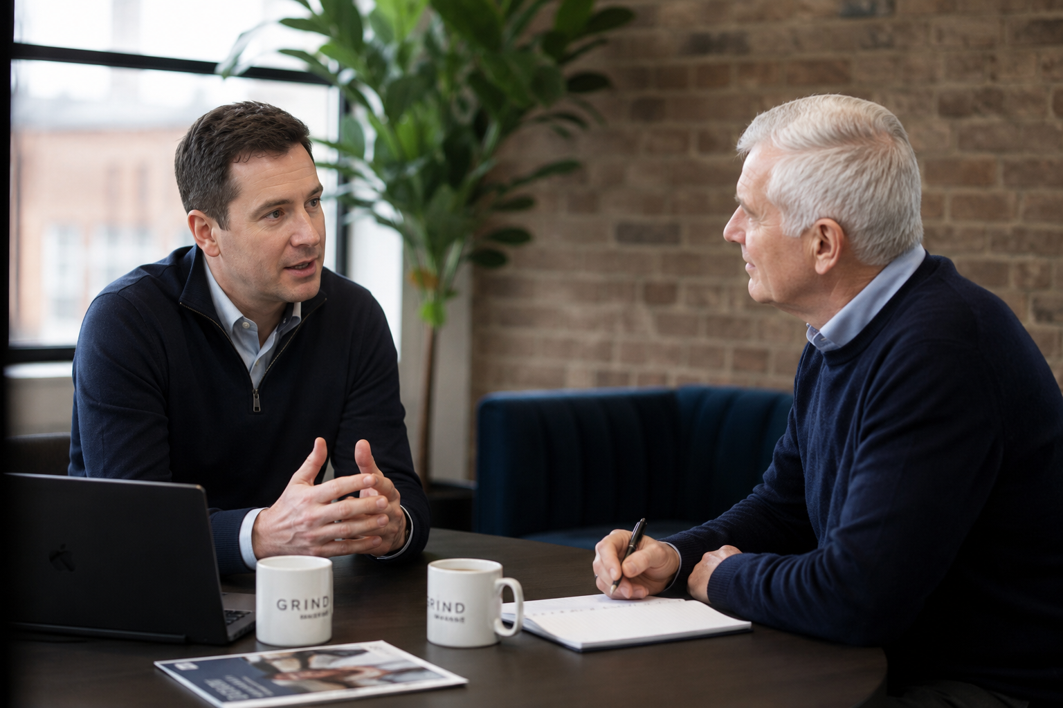 Business mentor supporting SME owner in Ireland