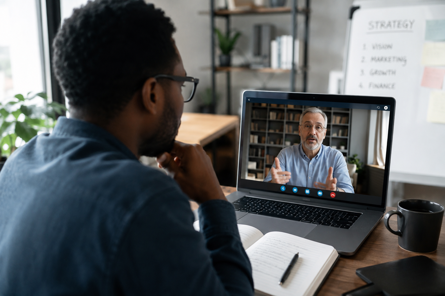 Online business mentoring session