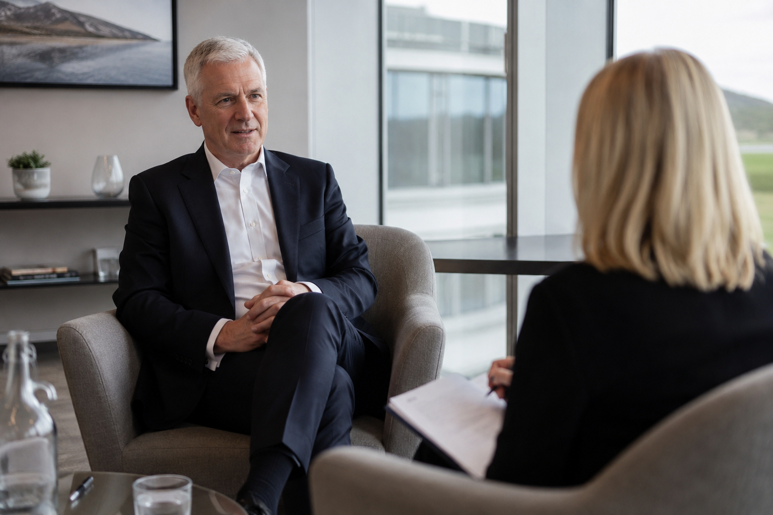 Senior business leader attending executive coaching session in Ireland