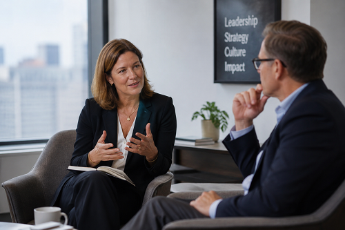 Executive coach and leadership consultant supporting senior leadership differently