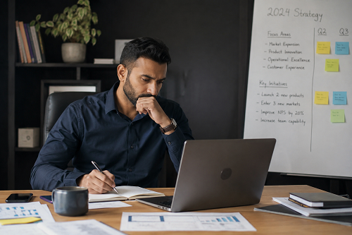 SME founder focusing on strategic leadership after improving delegation systems