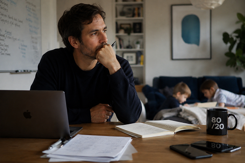 Founder reflecting on business and personal responsibilities