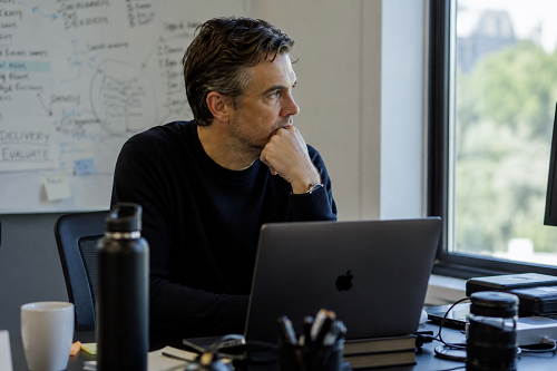 Founder reflecting on leadership pressure and strategic responsibility