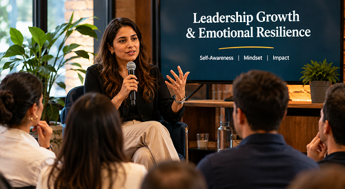 Founder discussing leadership growth and emotional resilience