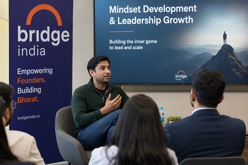 Founder discussing mindset development and leadership growth