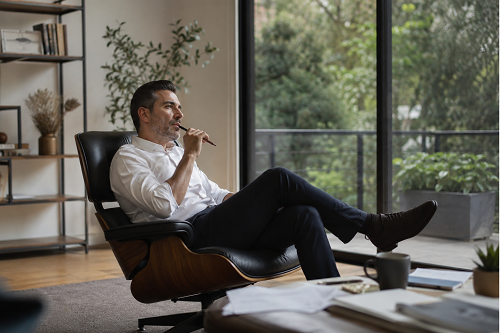 Executive leader reflecting on personal fulfilment and life direction