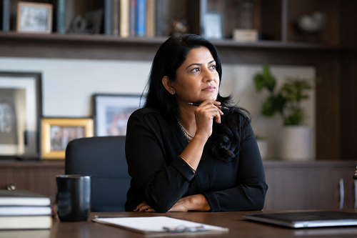 Executive leader reflecting on mindset and emotional resilience