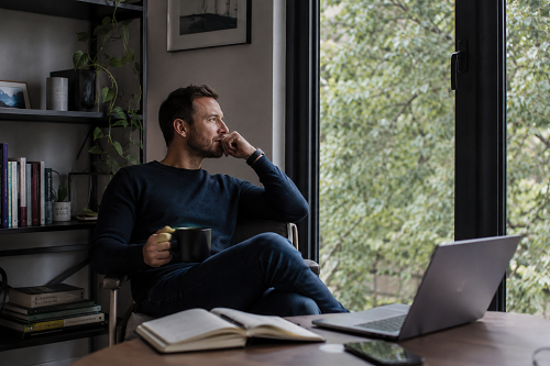 Founder reflecting on healthy leadership and sustainable work-life integration