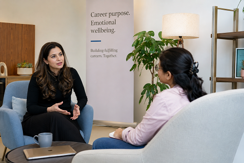 Founder discussing career purpose and emotional wellbeing