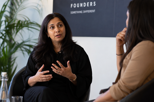 Founder discussing emotional wellbeing and leadership support