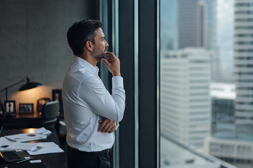 Founder reflecting on business pressure and financial uncertainty