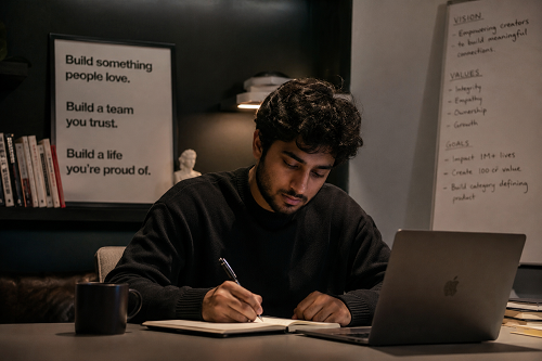 Founder reflecting on leadership mindset and emotional growth
