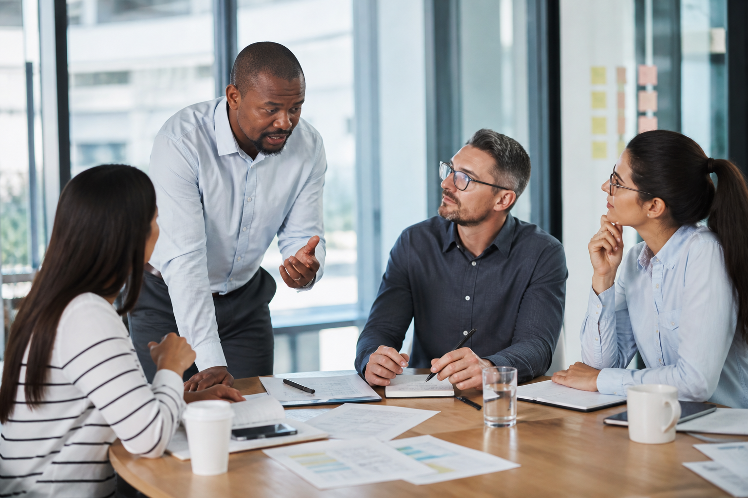 Small business mentoring session between mentor and entrepreneur