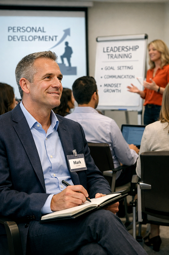 Business leader in personal development session