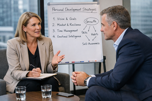 leadership coach in personal development strategies discussion