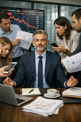 Leader maintaining clarity under pressure