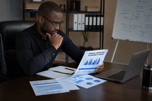 Founder reviewing financial oversight and accountability systems