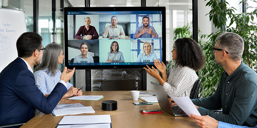 Consultant discussing long-term growth strategy with entrepreneur