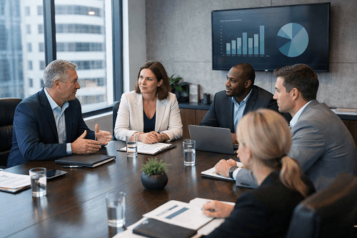 Business coaching session in Ireland focusing on SME governance and strategic growth