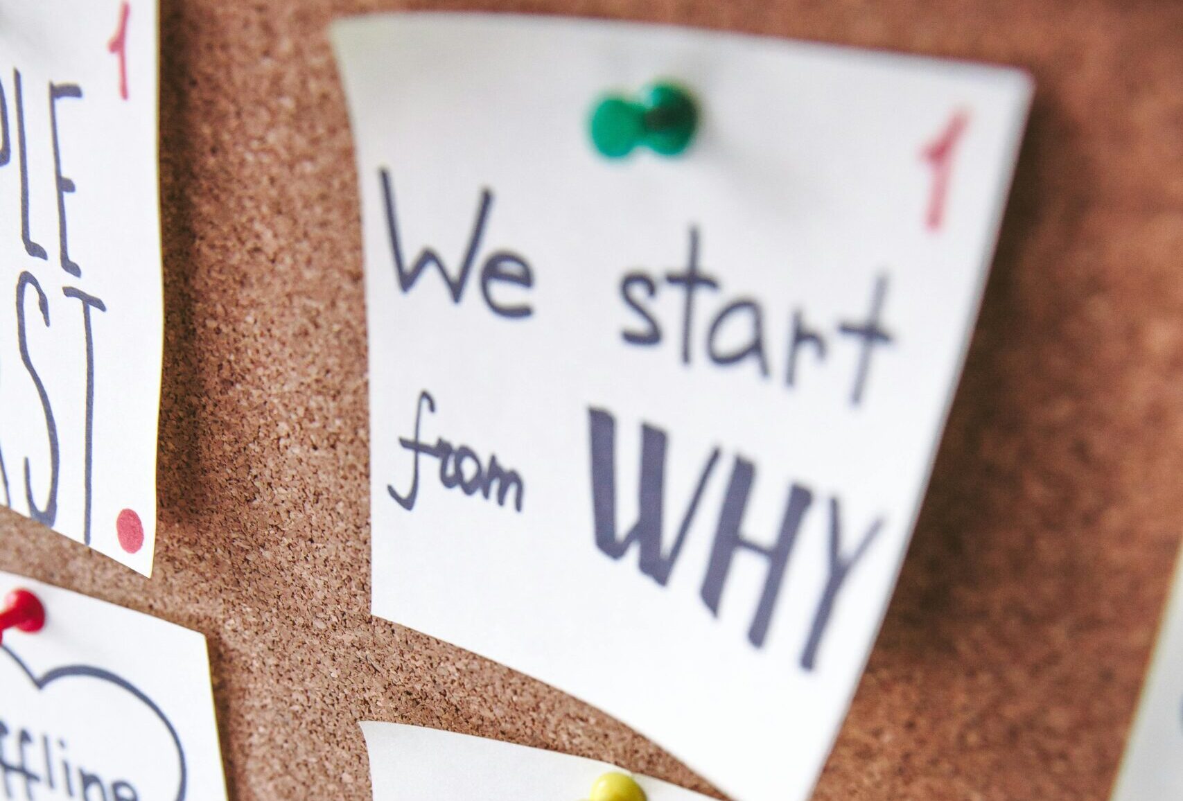 a card written it starts with why to symbolize why you don't know your why