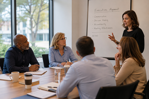 Leadership team coaching during organisational change