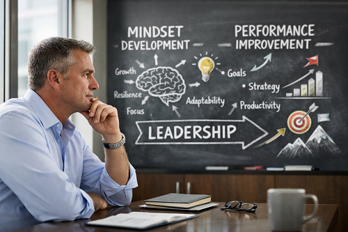  Business leader reflecting on performance improvement decisions